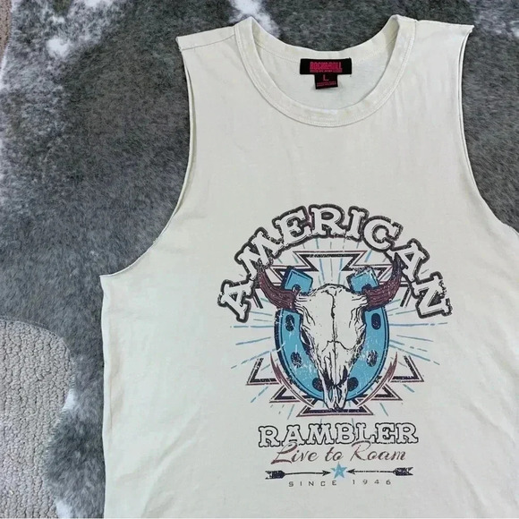 NWT Rock & Roll Denim American Rambler Muscle Tank - Picture 2 of 12